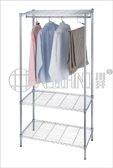 Adjustable Chrome Bedroom Closet Garment Rack/Metal Wardrobe Rack (CJ-B1133C)