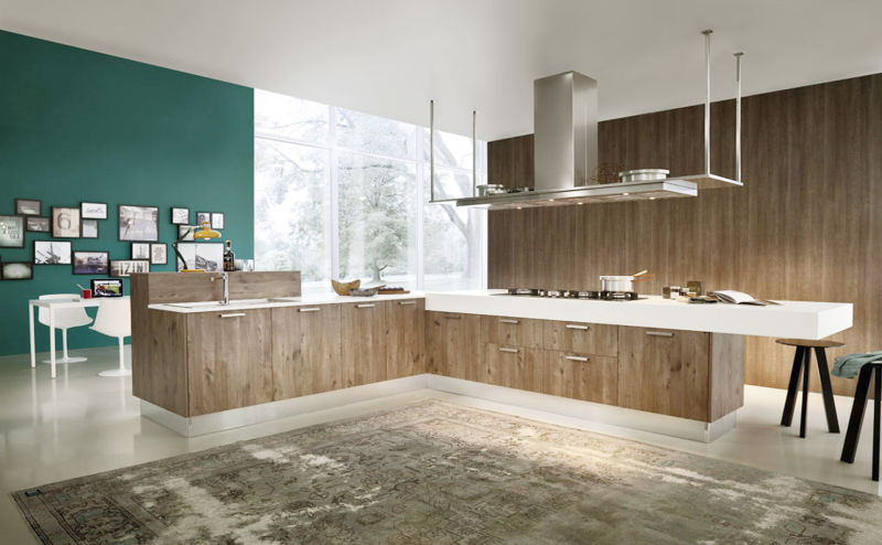 Pole Chipboard Melamine Kitchen Cabinet