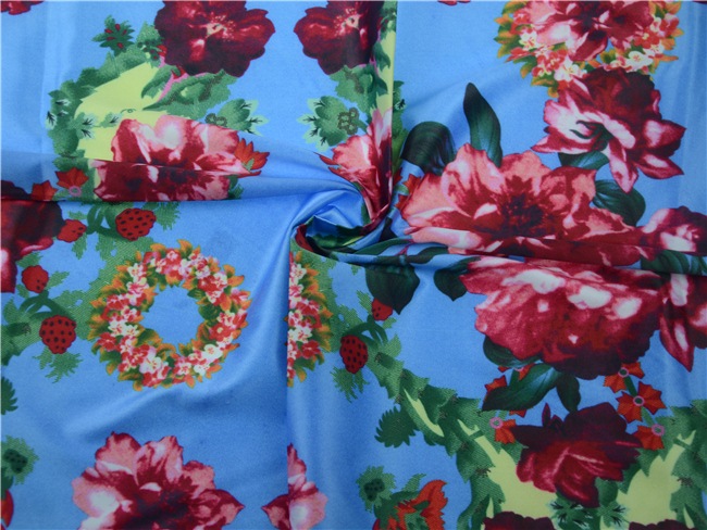 Custom 100% Silk Fabric Digital Textile Printing (TLD-0055)