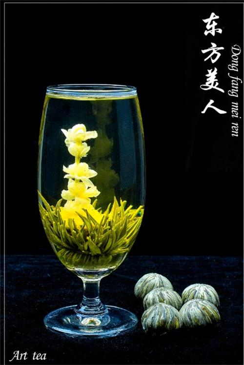 Different Flowers Blooming Tea