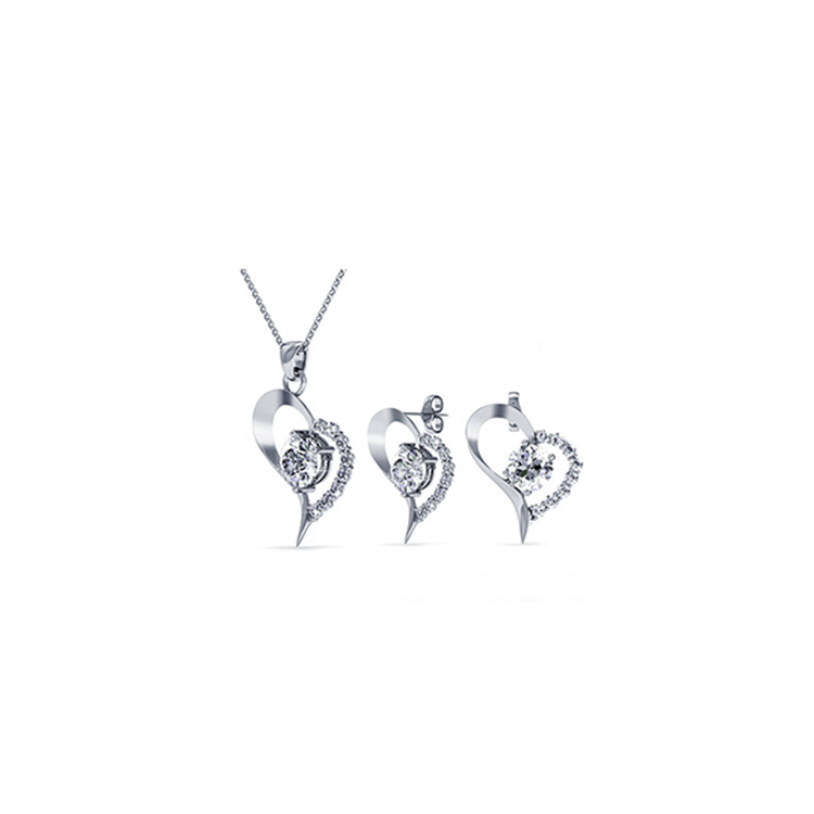 Destiny Jewellery Crystal From Swarovski Heart Crystal Jewellery Set