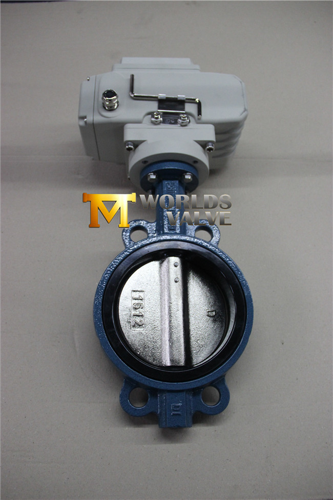 Wafer Type Butterfly Valve with Compact Electrical Rotary Actuator (D97A1X-10/16)