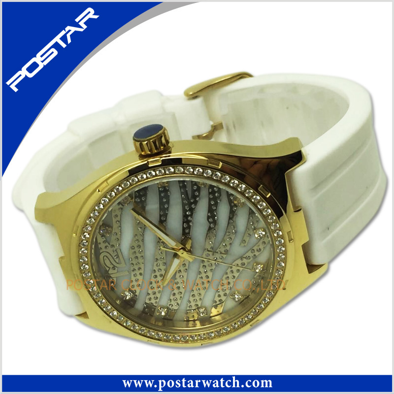 Watch Manufacturer of Stainless Steel Watch with IP Gold Plating