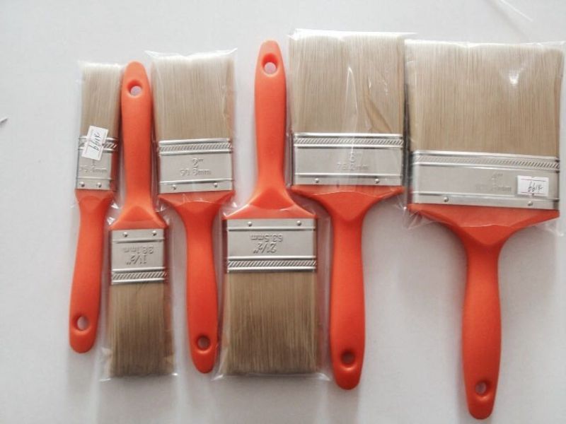 High Quality Plastic Handle Bristle Paint Brush (YY-616)