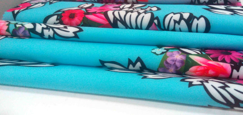 Polyester Spandex Flower Printing Garment Fabric/ Home Textile Fabric