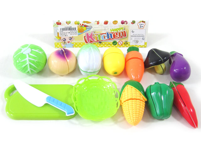 Kitchen Play Set of Cutting Food & Vegetable Toys for Kids