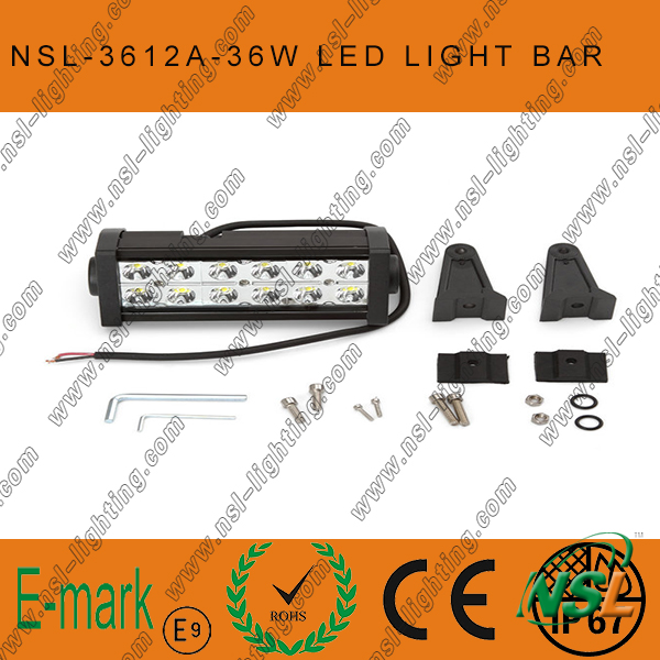 13.5'' 36W 12LED Offroad Light Bars for Truck Boat Hight Brighness IP67 LED Work Light Bar