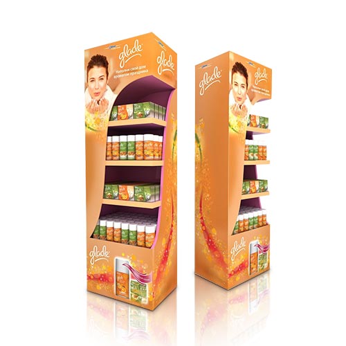 Pop Cardboard Display for Food, Dumpbin Display Stand