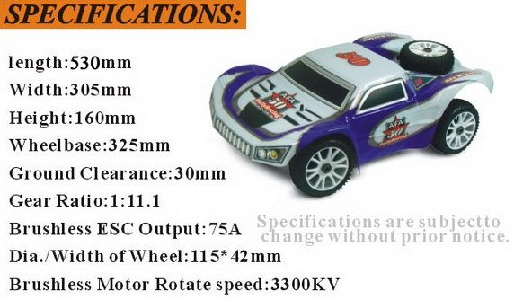 Electric 4WD High Speed RC Car 1/8 Scale