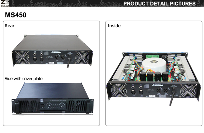 Zsound Ms 450W Multimedia AV System Power AMP