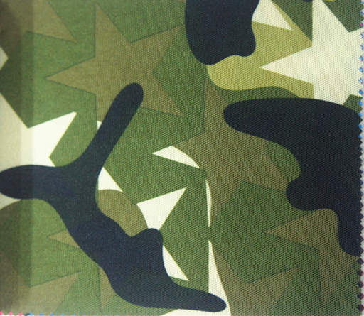 900d Camouflage Star Printed Polyester Fabric with PU Coating