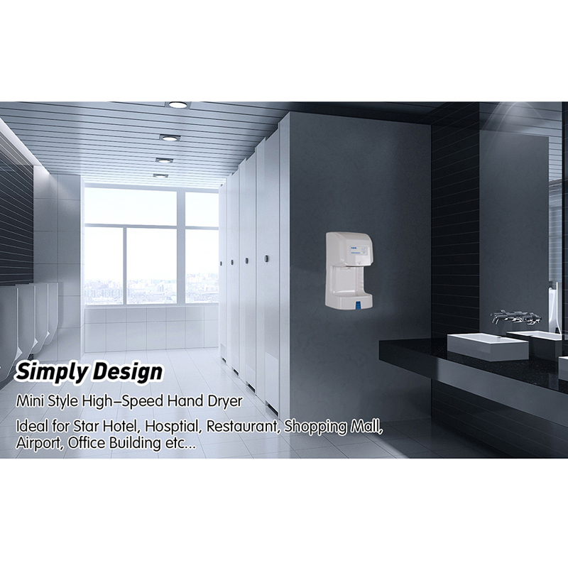 Washroom High-Speed Hand Dryer in Silver Color with Sink (V-184S)