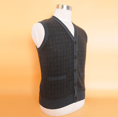 Yak Wool/Cashmere V Neck Cardigan Waistcoat/Garment/Clothing/Knitwear