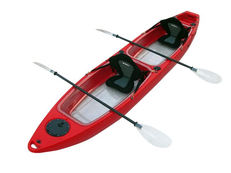 2 Seats Transparent PE+PC Material Kayak with Hatch