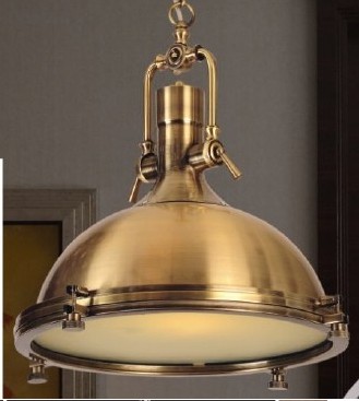 Metallic Casting Industrial Antique Brass Pendant Lamp