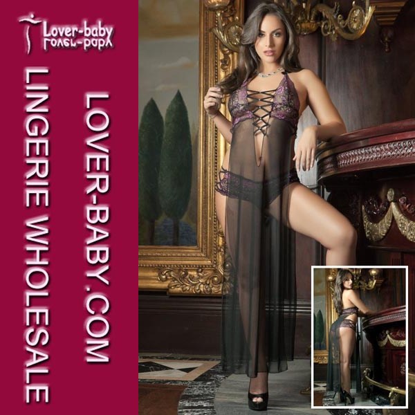 2PCS Sexy Robe Gown Women Sheer Lingerie (L51298)