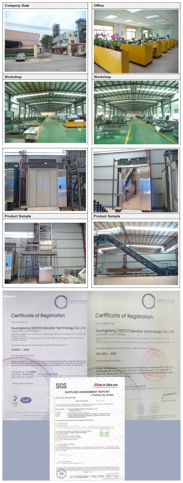 500kg~1000kg 1.0m/S~1.75m/S Vvvf Sightseeing Passenger Elevator