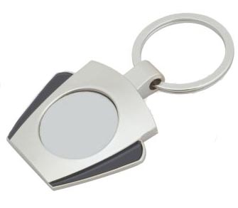 Silver Plated Key Ring, Blank Square Keychain (GZHY-KA-021)