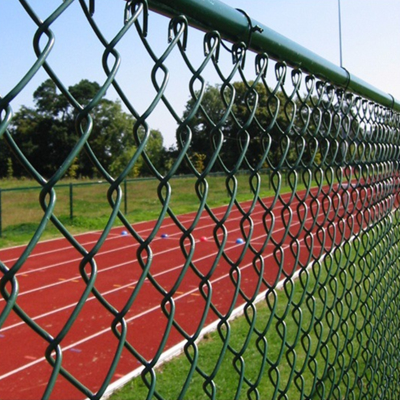 PVC Coated Chain Link Wire Mesh Fence in Green Color