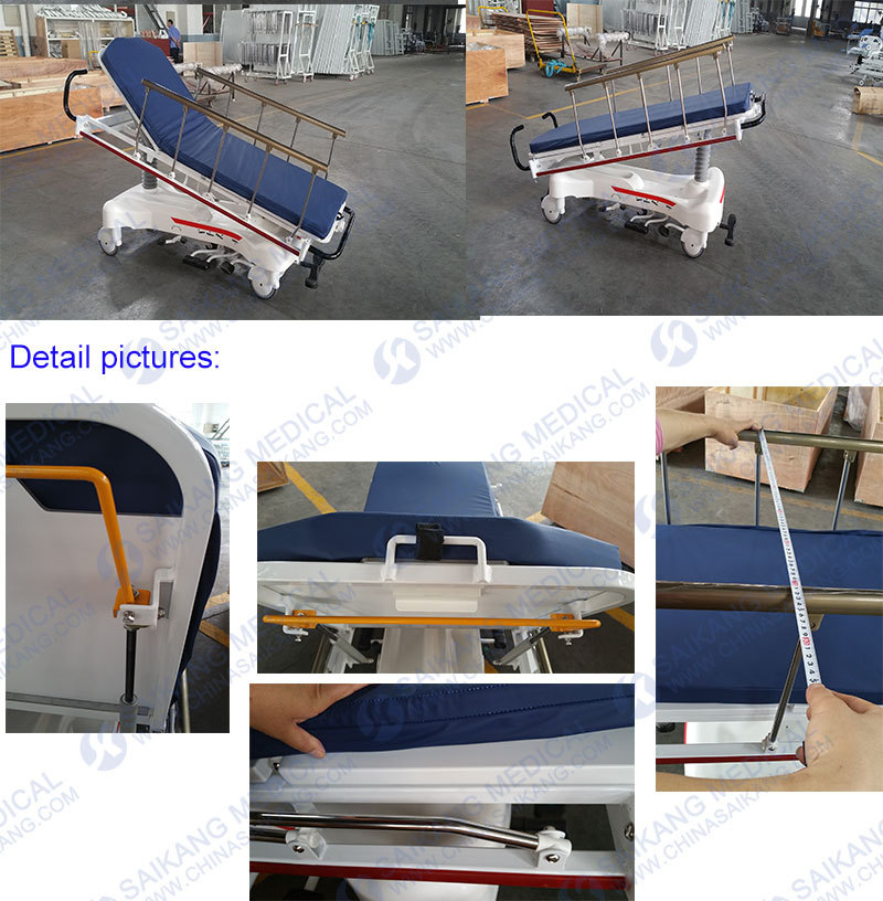 Hospital Patient Transprot Trolley Hydraulic Patient Trolley