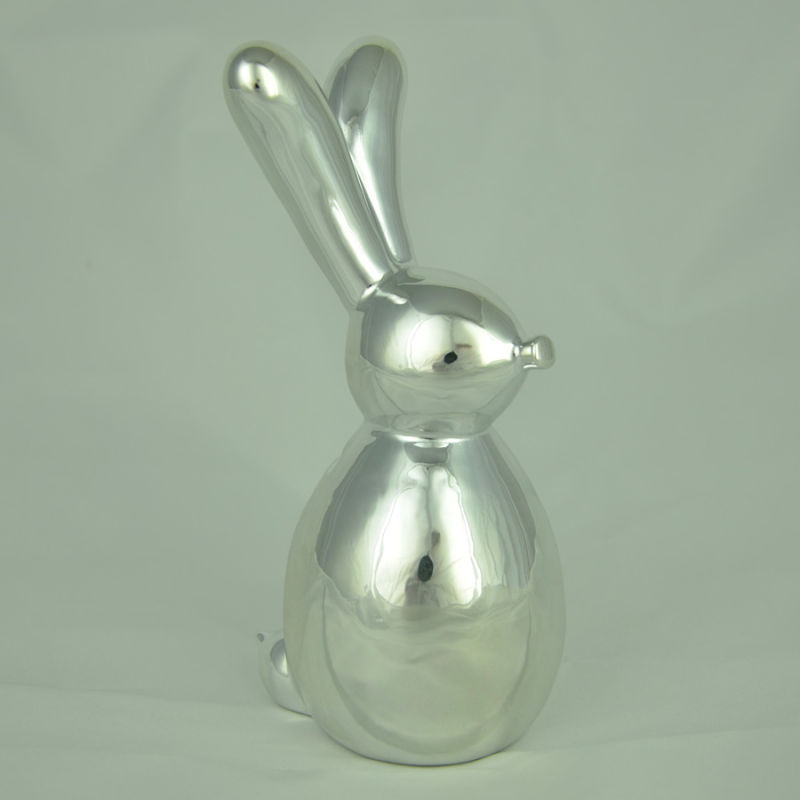 Electroplating Colorful Ceramic Rabbit with Long Ears