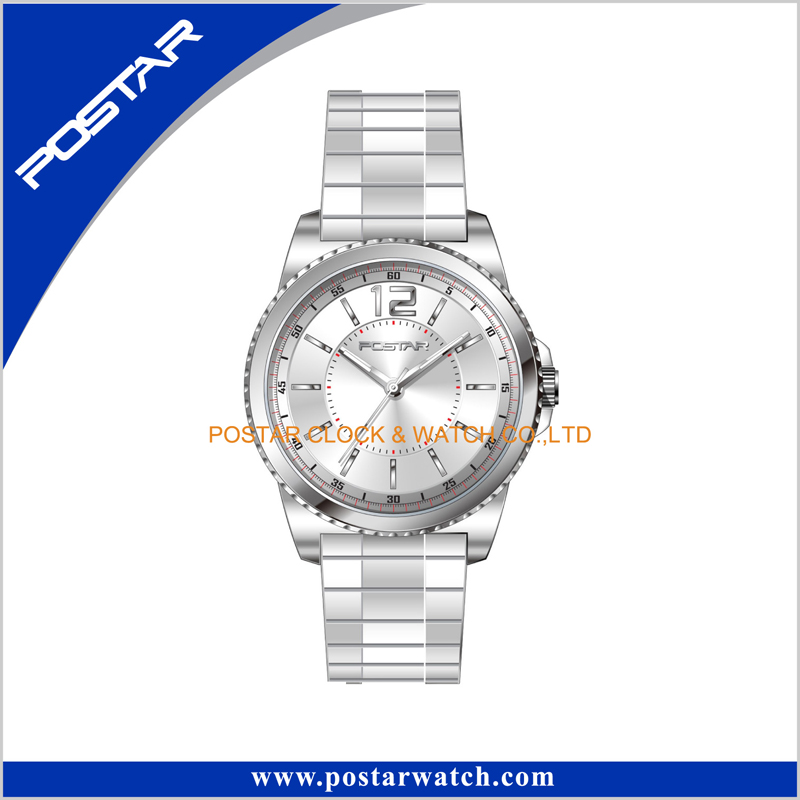 Customized Logo Stainless Steel Wrist Watches with Colorful Strap