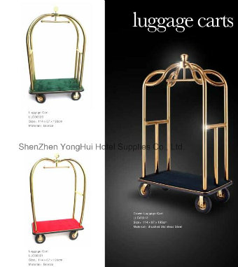 Stainless Steel Hotel Luggage Baggage Service Cart