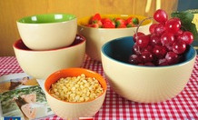 Customized Pocerlain Enamel Fruit Bowl/Rice Bowl