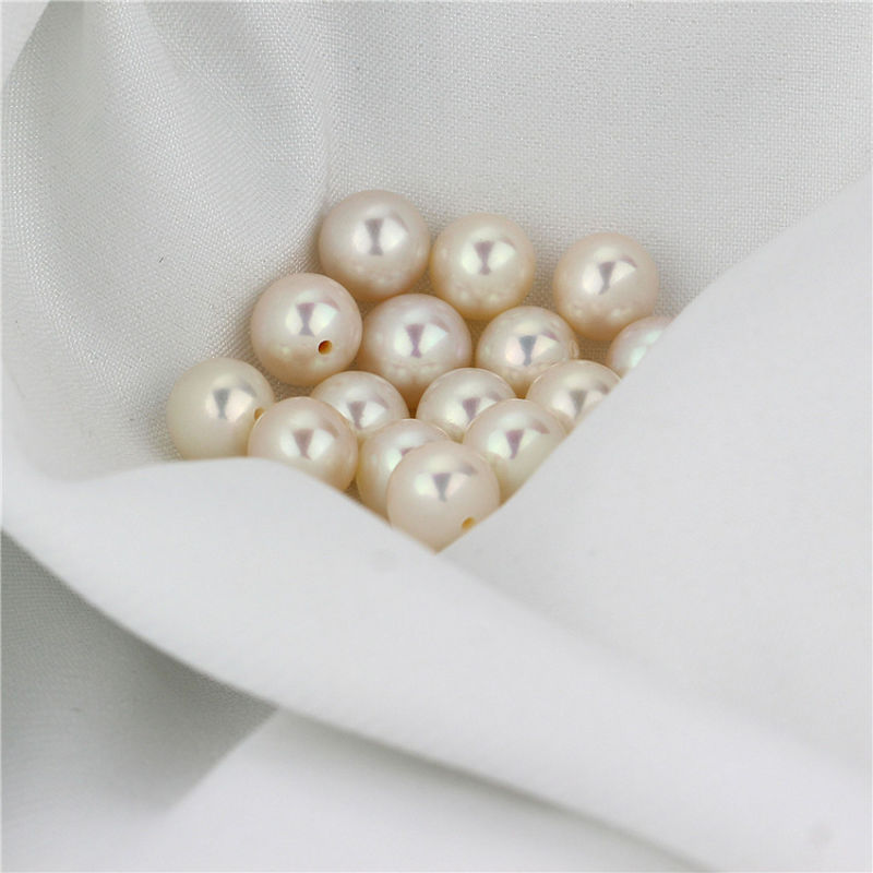 Snh White Natural Half-Drilled Wholesale Loose Pearls