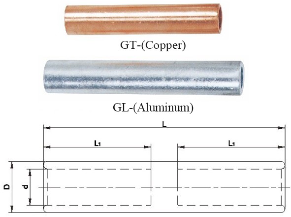 Gt & Gl Type Copper & Aluminum Connecting Tube (Oil Plugging)