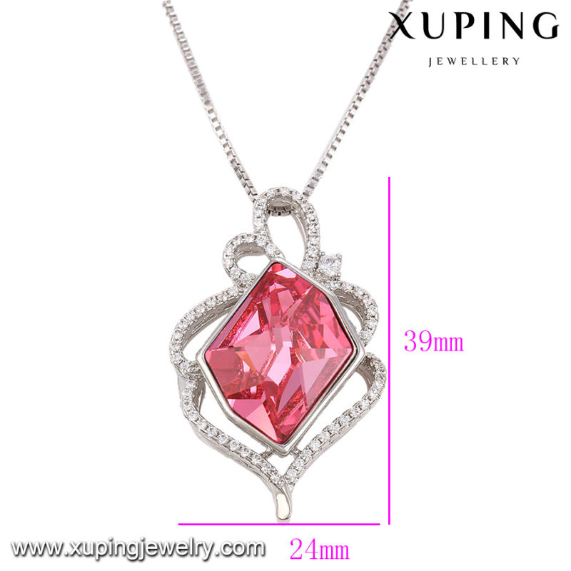 43089 Fashion Elegant Crystals From Swarovski Rhodium Imitation Jewelry Pendant Necklace