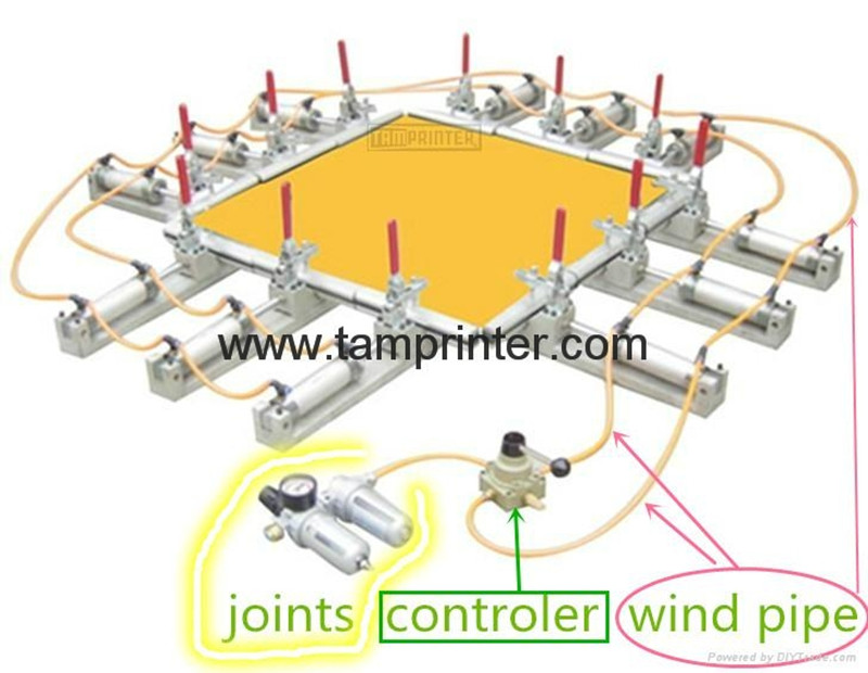 Tamprinter Pneumatic Clamp Screen Stretcher Mesh Stretching Machine