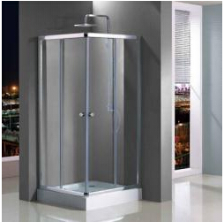 Corner Tempered Glass Sliding Shower Cabin (HR149)