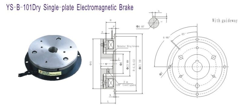 50nm Ys-B-5-101 DC24V for Machine Electromagnetic Brake