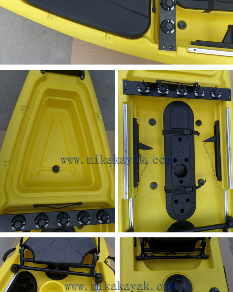 Fishing Kayak with Rudder and Foot Pedal System