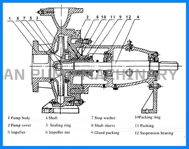 Single Stage Clarified Water End Suction Centrifugal Irrigation Pump