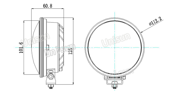 Unisun 4inch 9-32V 18watt CREE LED Head Light Fog Light