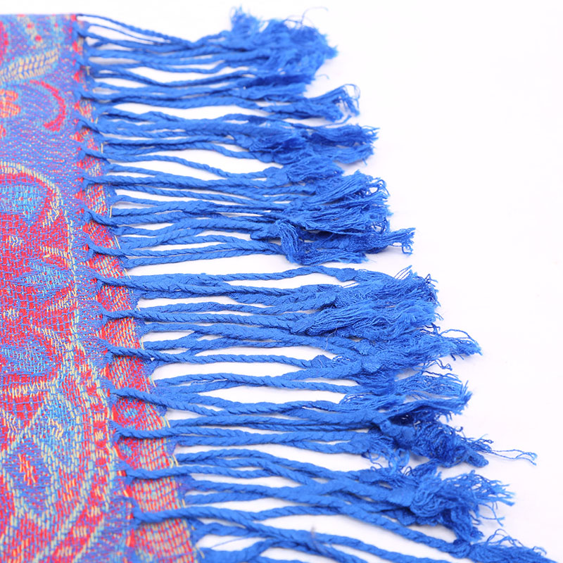 Fashion Women Long Soft Wrap Jacquard Scarf of Peony Pattern