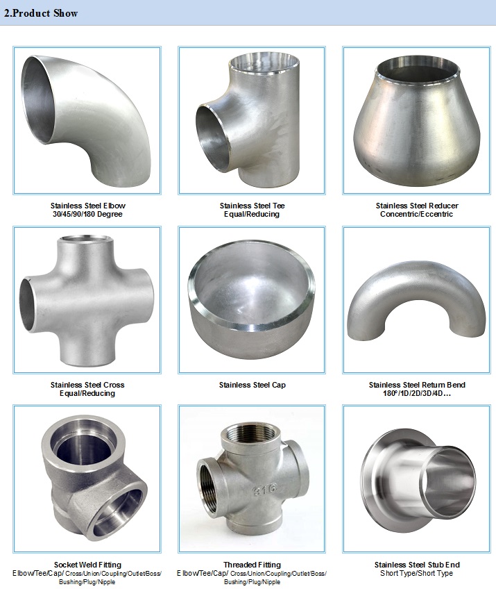 Stainless Steel Pipe Fittings 90 Degree Elbow