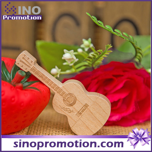 Wholesale Miniature Wooden Guitar USB Flash Drive 8GB