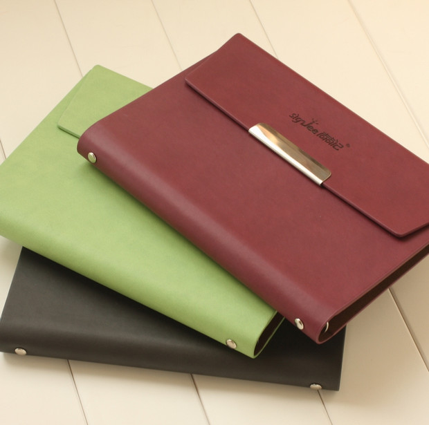 Loose-Leaf Notebook with Magnetic Closure, Notebook with Replaceable Pages, High Quality Business Notebook