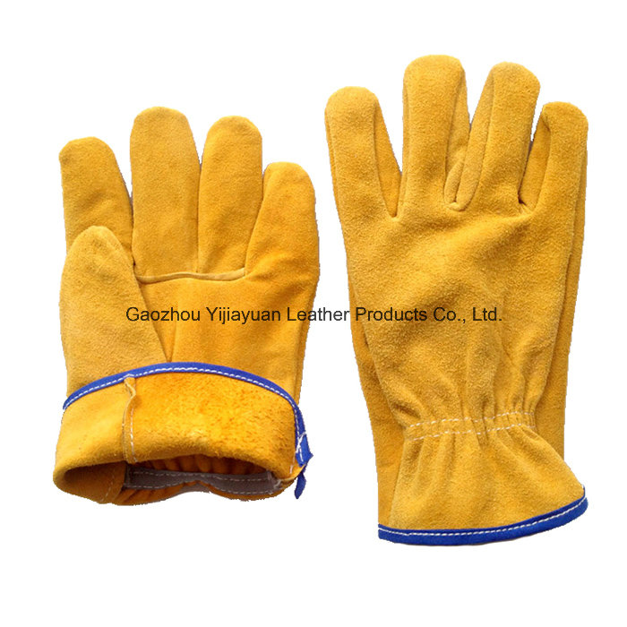 Cow Split Leather Drivers Working Gloves for Driving