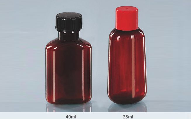 Amber Cough Syrup Bottle with Aluminium Screw Cap for Medicine