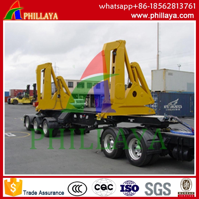 3 Axles 60 Ton Payload Capacity Semi Container Dump Trailer
