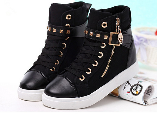 New Fashion Style Girl Canvas Shoes with Zipper (NF-9)