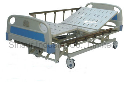 Hospital Furniture Manual 3-Shake/Crank Medical Nursing Beds
