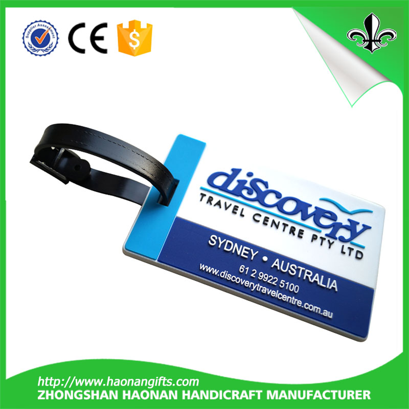 New Promotional Gifts Customized Logo Soft PVC Luggage Tag