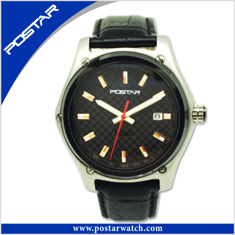 Manufacturer Custom Logo OEM Brand Sport Men's Leather Watch with High Quality