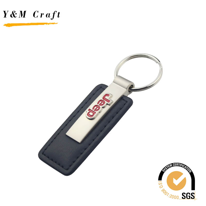 Promotional Custom Blank Car Logo PU Leather Keychain