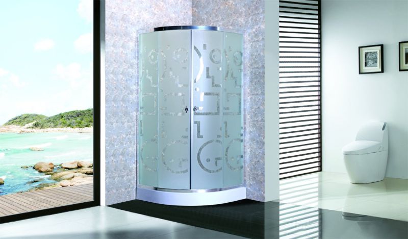 Cheap Shower Enclosure Shower Room with Tray 4mm Matt Glass